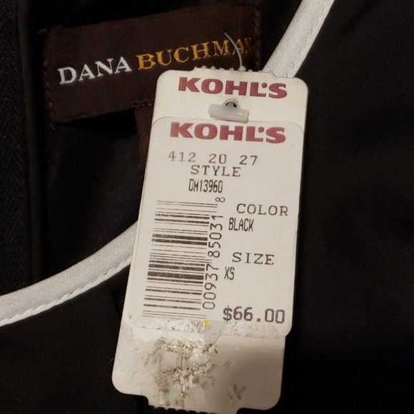 Nwt dana buchman shift sheer dress black white - Picture 2 of 3